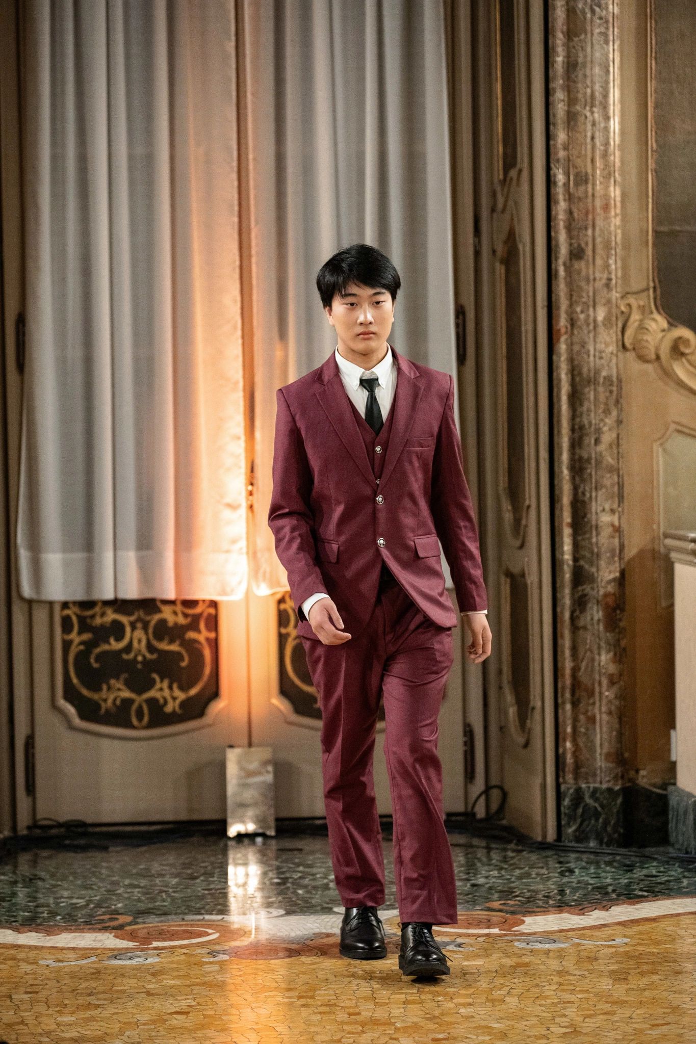 Full-length Milan Fashion Week portrait